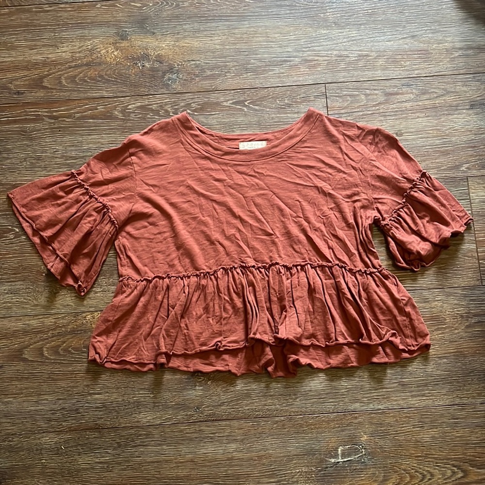 Cropped Ruffle Top